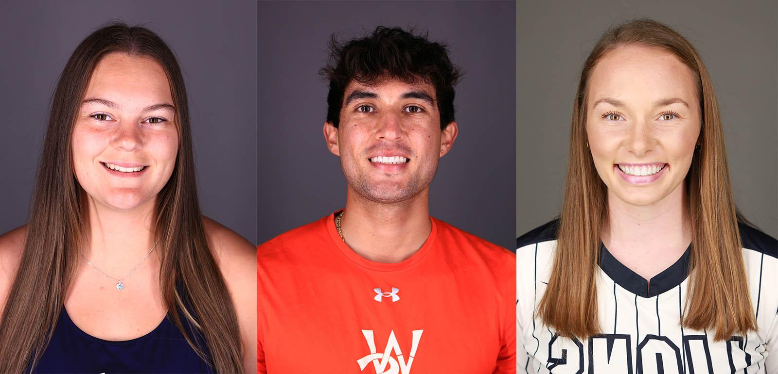 Katie Simon, Sebastian Gamez and Lexi Luders were all recently named Athletes of the Week by the Alabama Community College Conference.
